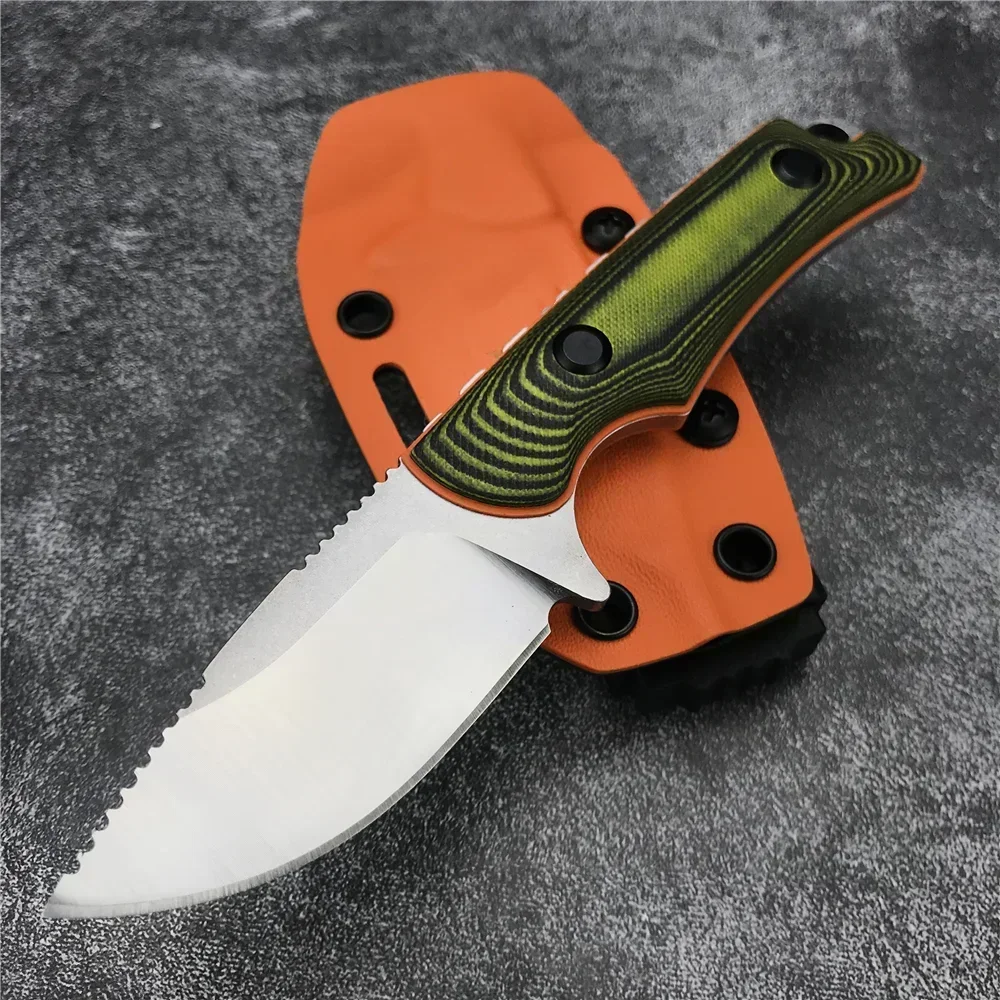 Outdoor EDC BM 15017 Hidden Canyon Hunter Fixed Blade Knife Drop Point Blade G10 Handle Hunting hiking Knife with K Sheath