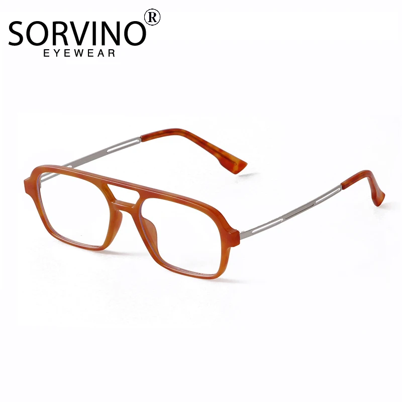 

SORVINO Rectangular Sunglasses Women 2022 Brand Designer Vintage Metal Hollow Sun Glasses Female Skinny Men Square Shade Eyewear