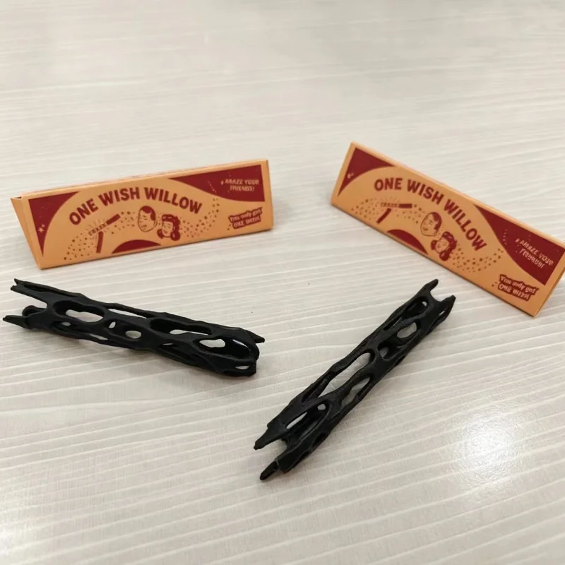 3D Printed One Wish Willow Stick with Box Black Willow Wood Wishing Stick Multi-Purpose Wish-Making Snap Sticks Gift for Friends