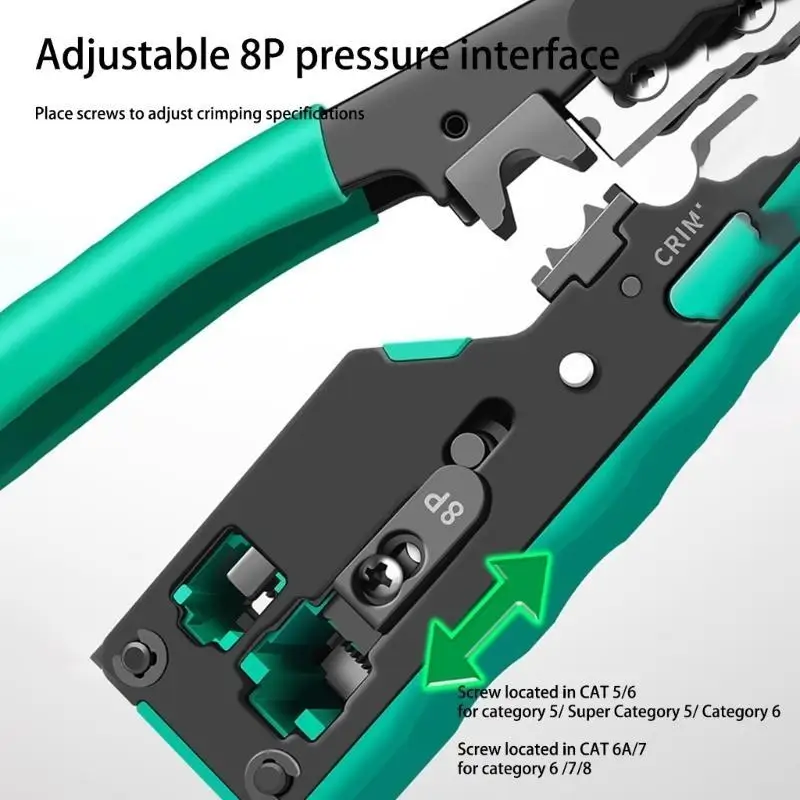 

652F Heavy Duty Networking Cable Crimper Wire Crimping Tool Rj45 Rj11 Wire Stripper Comfortable Grip, Efficient Cutting