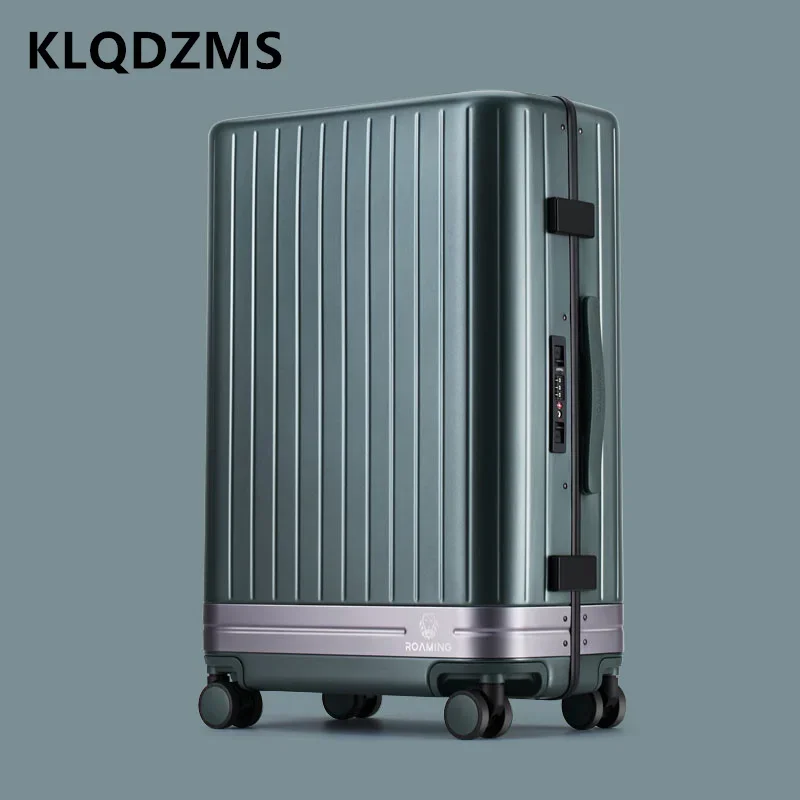 KLQDZMS New Luggage ABS + PC Boarding Box Aluminum Frame Trolley Case 20 Inches Boarding Box 24 “26 Large Capacity Suitcase