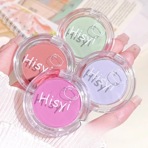 Imagen 2 del producto Colorete de un solo Color, tinte Natural mate para mejillas, ilumina la cara, resistente al agua, cosméticos para contorno facial, colorete en polvo, herramientas de maquillaje para mujeres