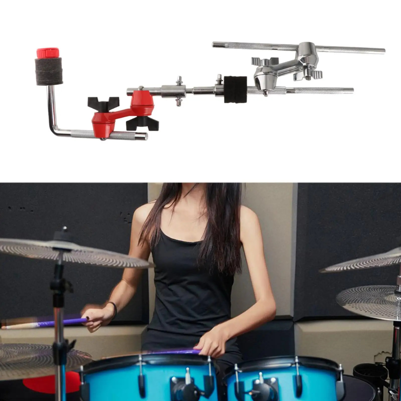 

Cymbal Attachment Hi Hat Cymbal Professional Removable Drum Extension Clamp