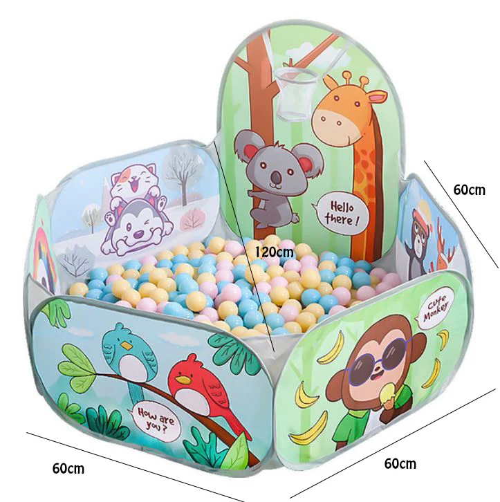 Ball Pool for Toddlers - Baby pop-up Kids ball pool play tent, free to install foldable crawling game fence ball Pool sloth moti