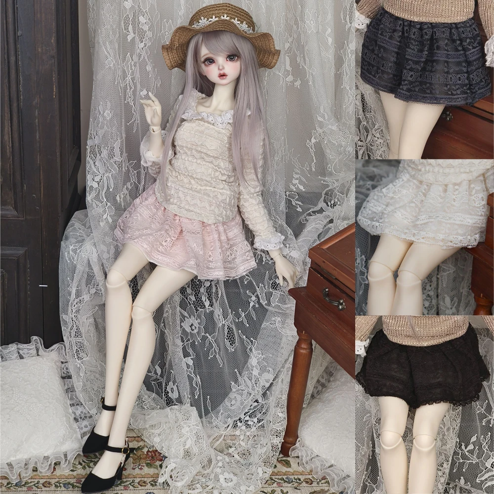 

Детская игрушка ручной работы 1/3 1/4 MDD MSD BJD Кукла одежда розовая черная белая кружевная Пышная юбка 1 шт.