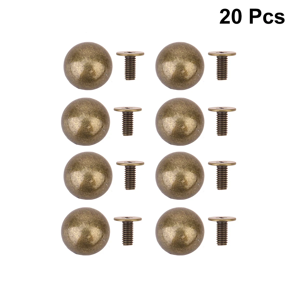 

20pcs Mushroom Zinc Alloy Screwback Studs For Diy Punk Semicircular Alloy Semicircular Rivet Metal Rivets Decoration Hardware