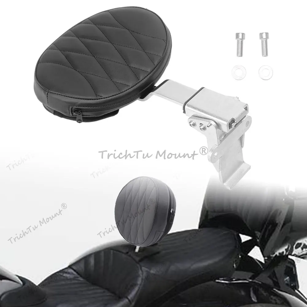 Motorcycle Passenger Backrest With Mounting Kit Sissy Bar Backrest fit for Victory 2012-2017 PU Leather Motorcycle Seat Backrest