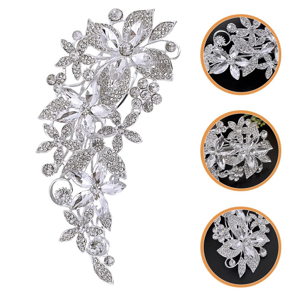 

Bridal Wedding Hair Comb Rhinestone Side Hairpiece Elegant Design for Brides Bridesmaids Prom Party Hair Accessories
