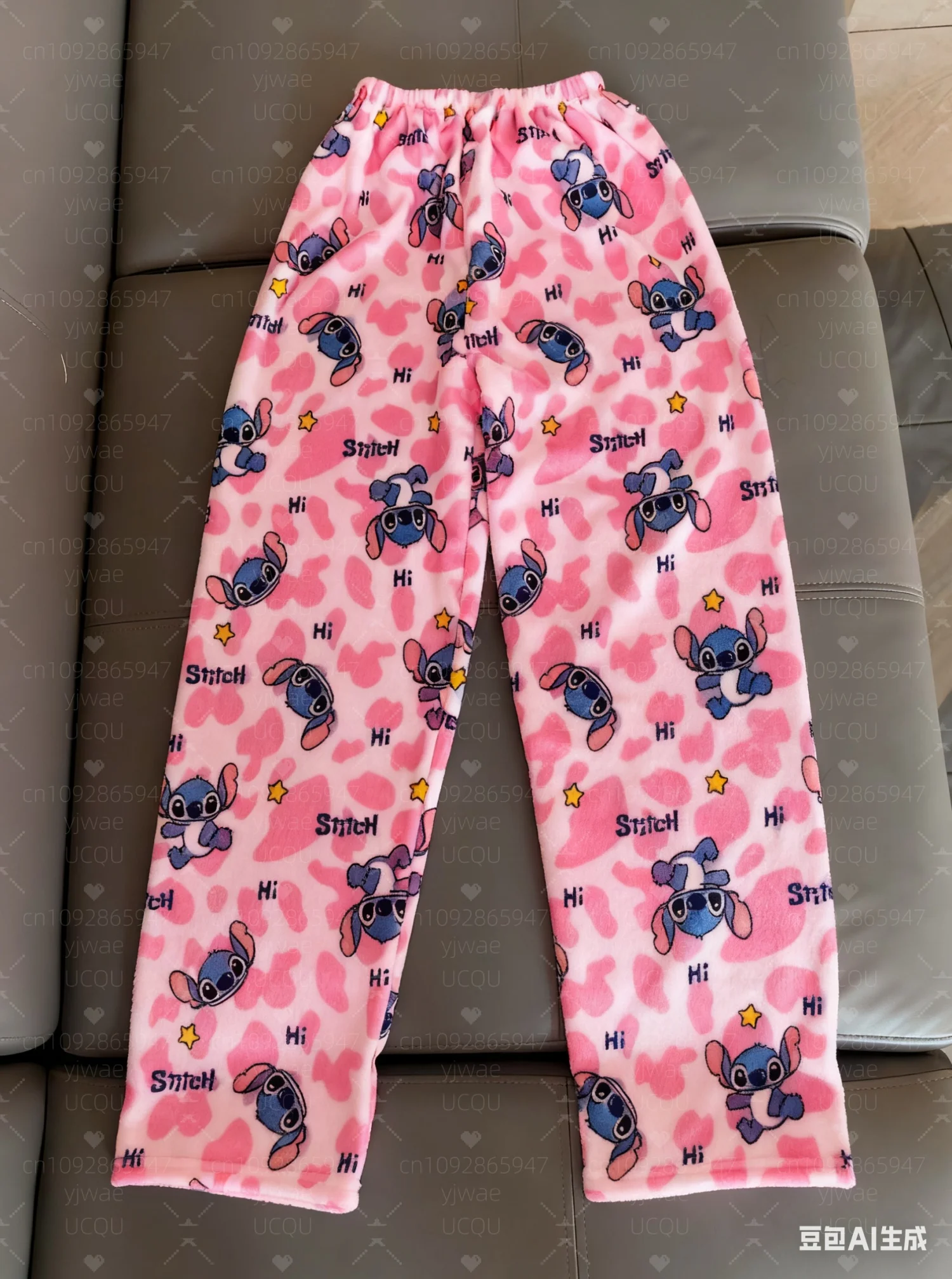 2025 الشتاء هالوين لطيف غرزة أفخم بنطلون بيجاما بنطلون ناعم لطيف المرأة عادية المنزل Kawaii أنيمي الكرتون بنطلون بيجاما
