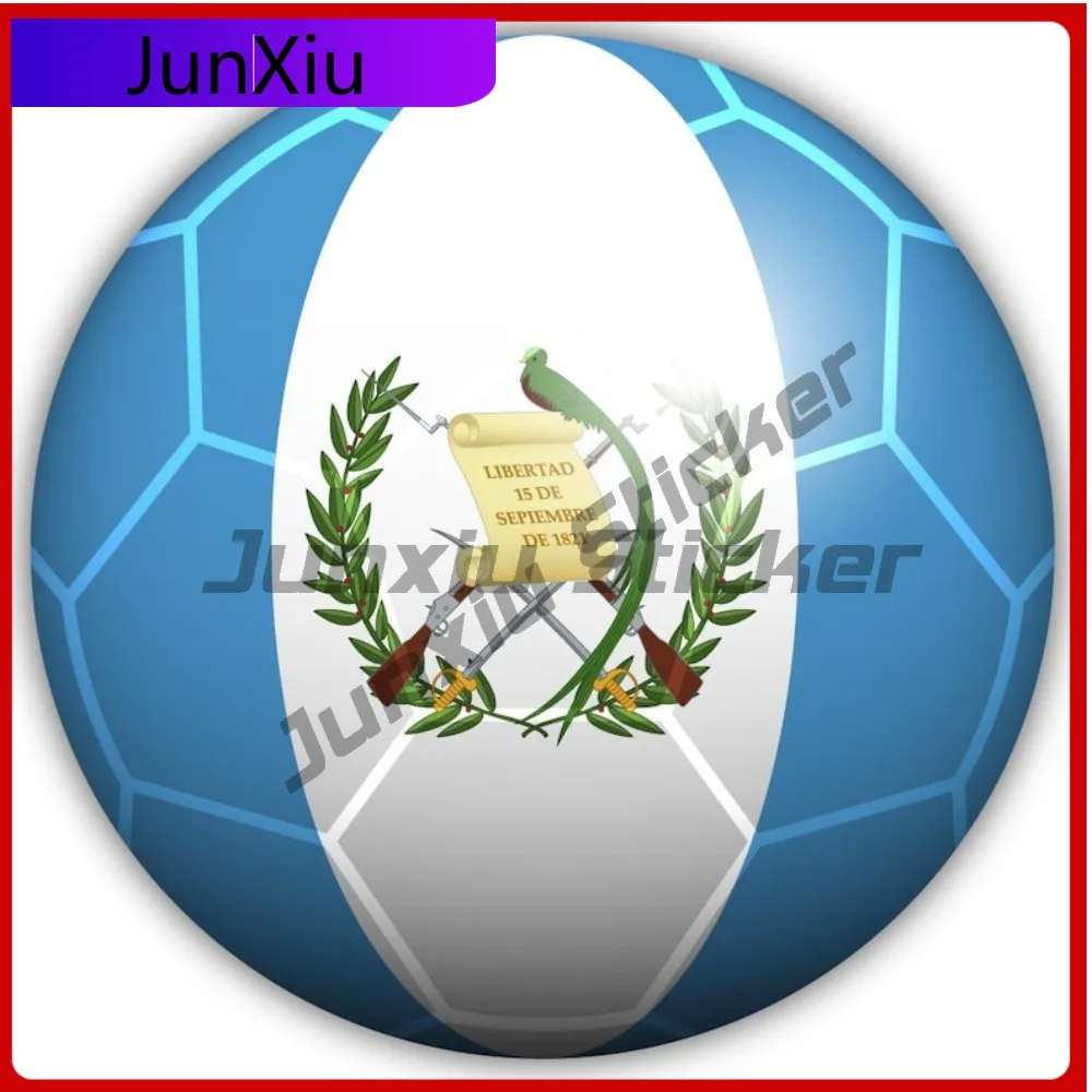 

Guatemala Flag Shaped Soccer Ball Vinyl Sticker Occlusion Scratch Exterior Adventure Motorcycle Stickers Fake Taxi Mountain Suv