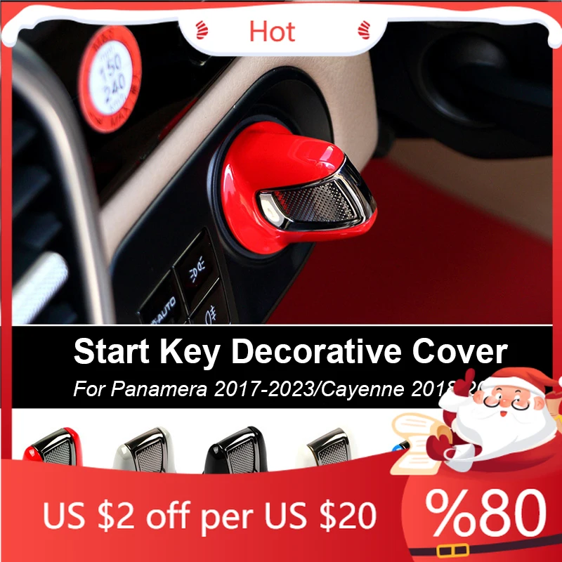 

Hot Car Ignition Start Engine Stop Button Knob Bracket Decoration Cover Trim For Porsche Cayenne 9YA.1 Panamer Interior Stickers
