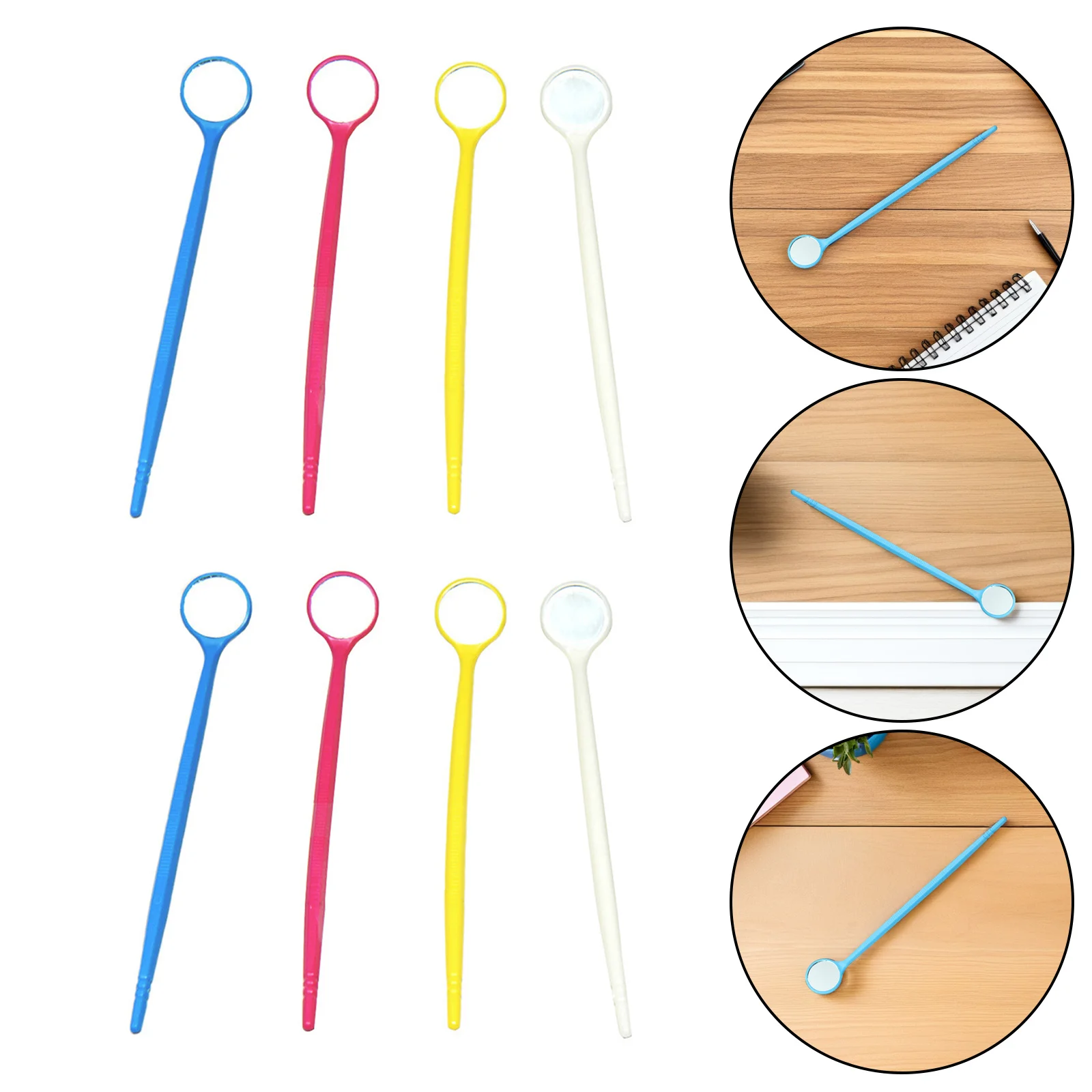 

100Pcs Mouth Mirrors Disposable Oral Care Tools Plastic Dentist Mirrors Household Use Oral Photography Accessories