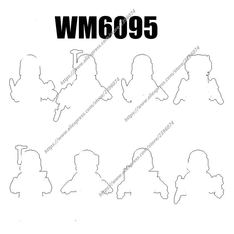 WM6095 Action Figures Movie accessories Building Blocks Bricks toys WM2001 WM2002 WM2003 WM2004 WM2005 WM2006 WM2007 WM2008