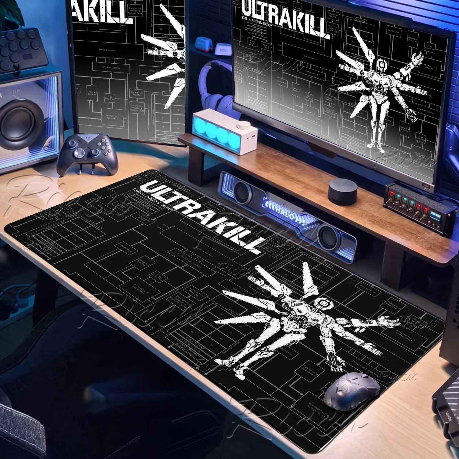 Gamer U-Ultrakill Mouse Pads Computer Notebook Professional Mats Rubber Non-slip Playmats LockEdge Gamers Decoracion Desk Carpet