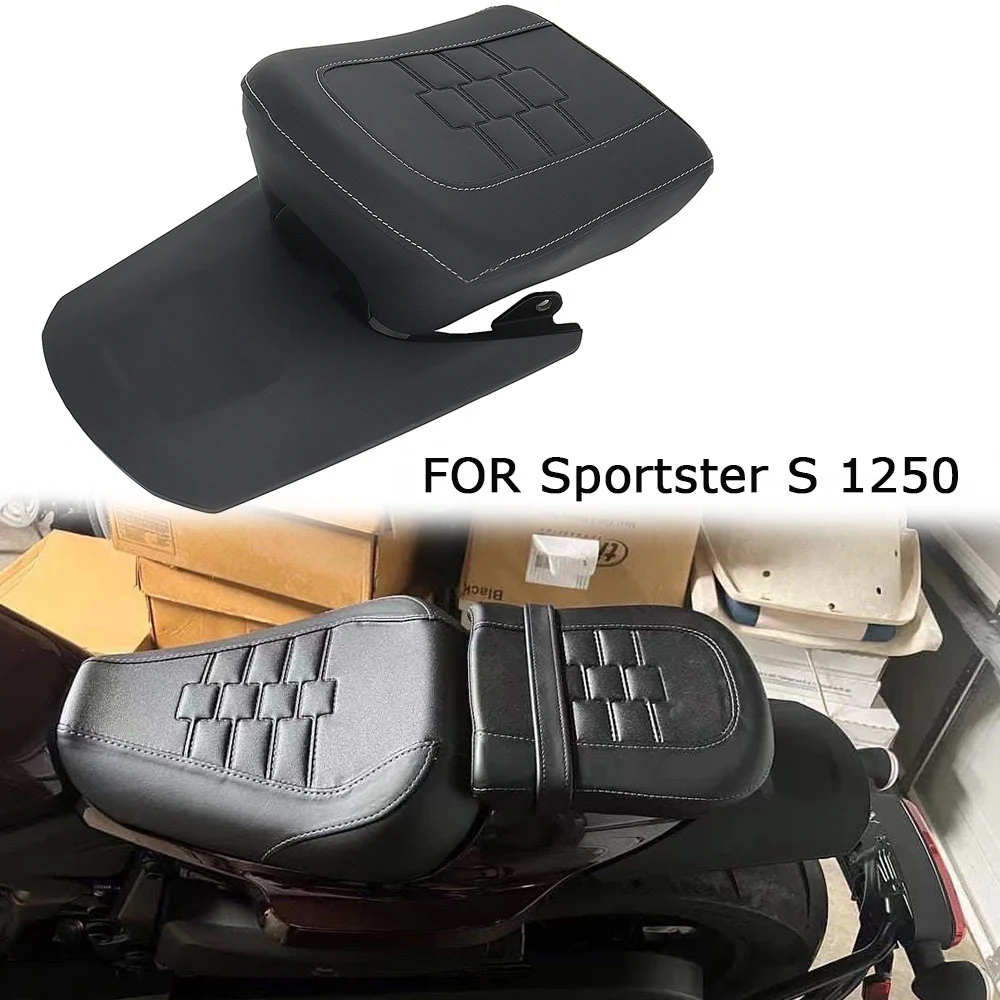 

Motorcycle Passenger Pillion Rear Seat Pad For Sportster S 1250 RH1250 S 2021 2022 RH1250S Large Motorcycle Seat