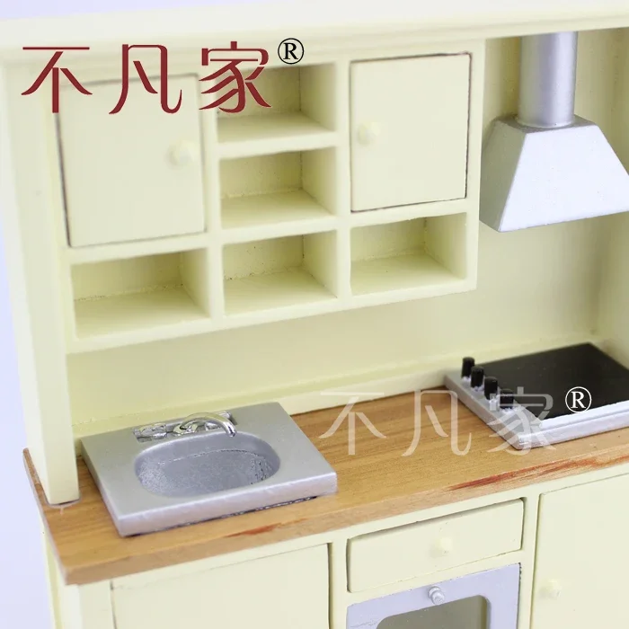 Fine Dollhouse 1/12 Scale Miniature furniture beautiful Kitchen cabinet cooking bench