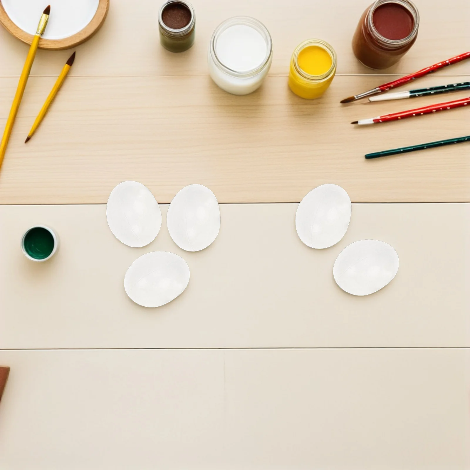 30 Uds. De huevos de plástico de emulación, decoración de Pascua pintada a mano DIY, huevos de grafiti para niños, suministros de arte creativo, adornos de huevos