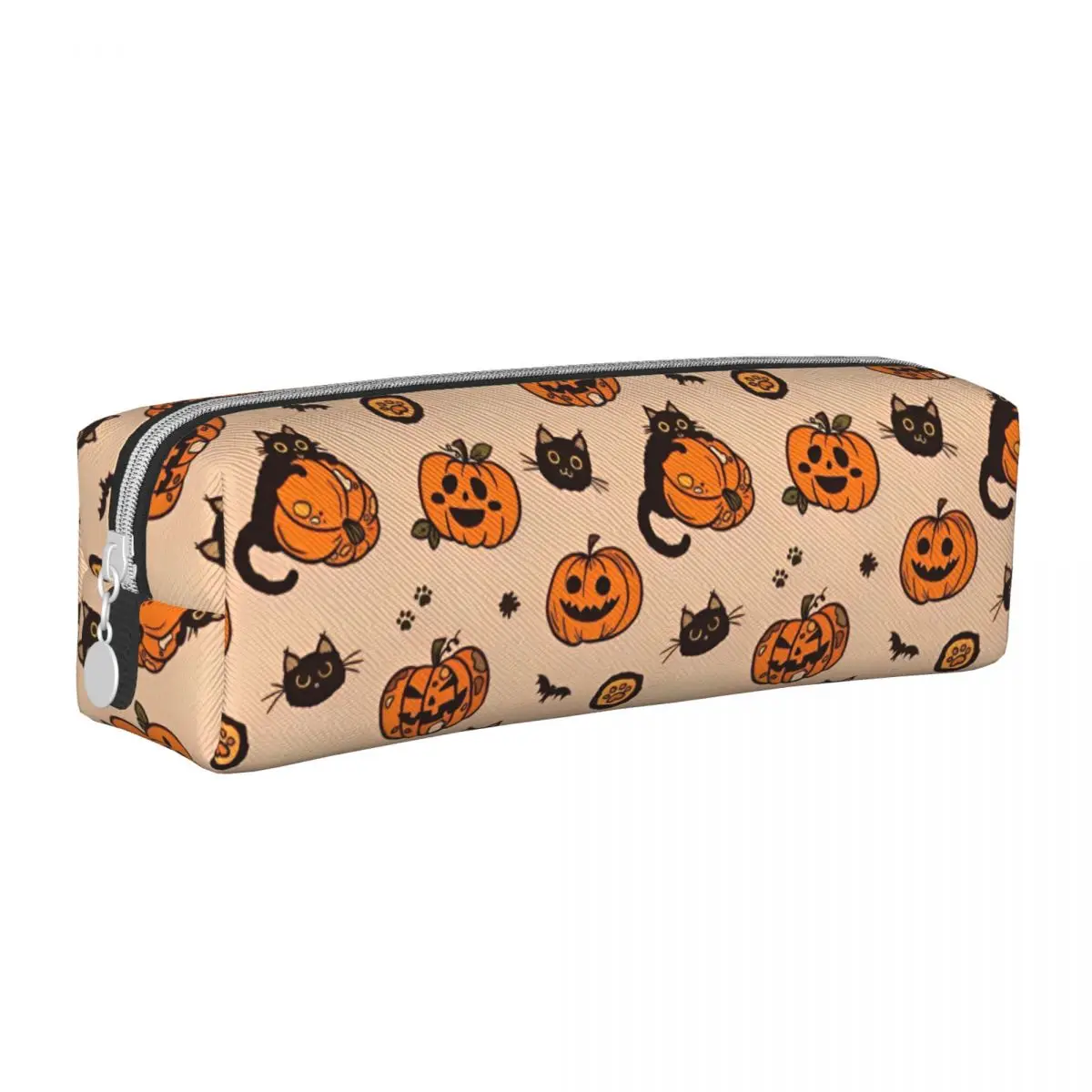 Halloween Pumpkins Ghosts Cat Pencil Cases Cute Pencilcases Pen Holder for Girls Boys Big Capacity Bag Office Gifts Stationery