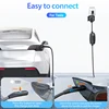 Evdance-ネマプラグ付きポータブルevカーチャージャー、急速充電ケーブル、レベル2、テスラモデル3、y、s、x、32a、14-50プラグ、7.68kw、25フィート 2