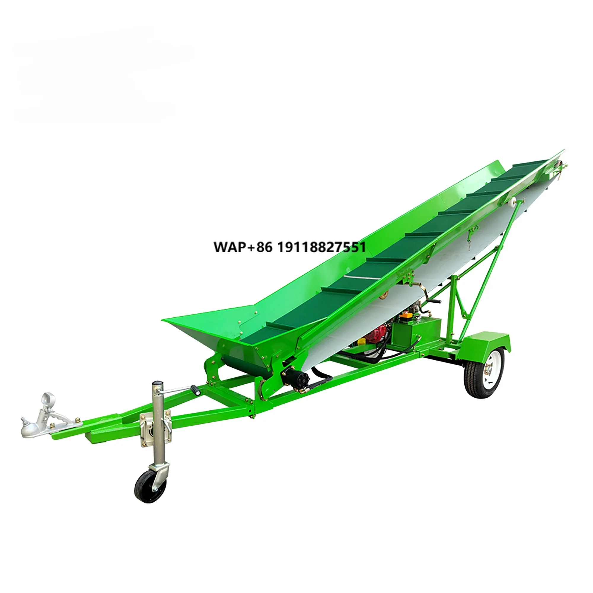 Firewood Conveyor with Jack | 3m Adjustable Height, Portable Towable for Efficient Wood Transfe