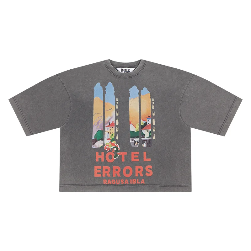 Summer Black Green HOUSE OF ERRORS T-Shirt Men Women Casual Fashion Loose Tee Tops Best Quality Short Sleeve Tee Top