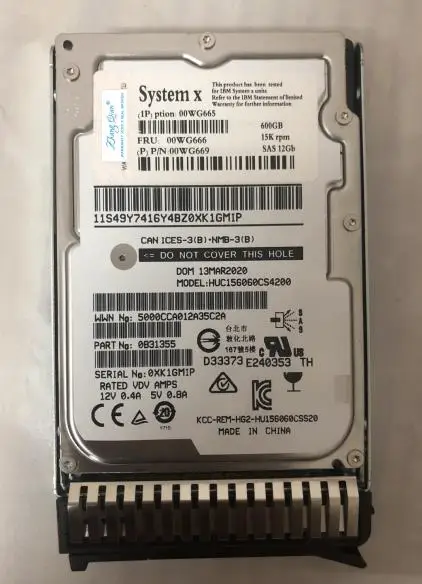 

For 00NA242 00NA245 00FJ051 600GB 10K 2.5 12Gb M5 X6