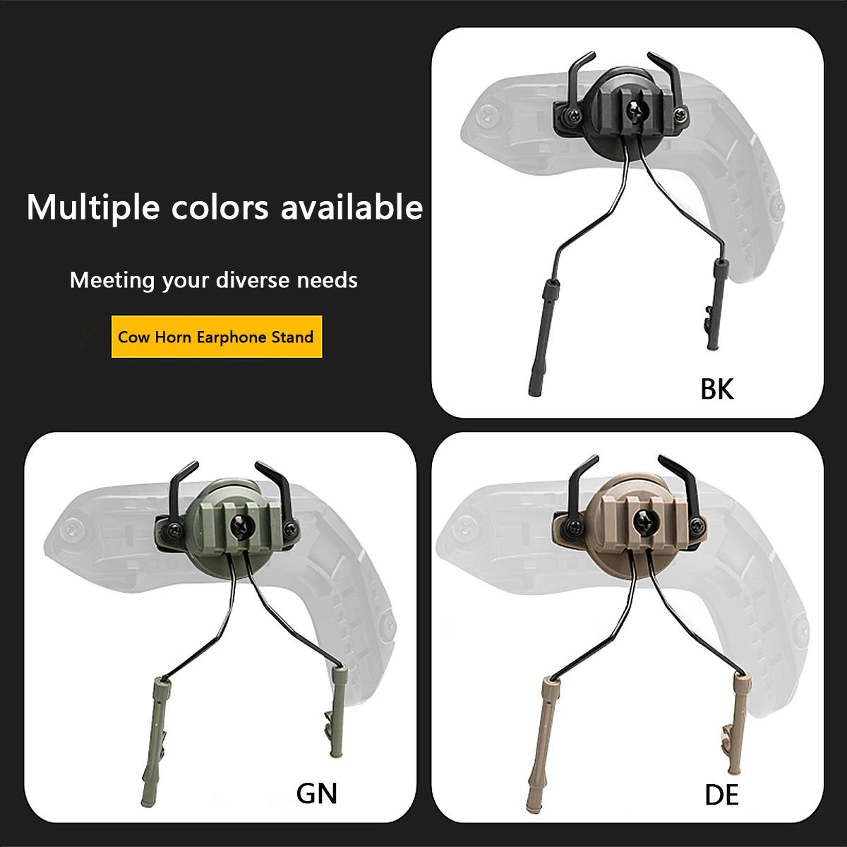 Тактические крепления на рейке, гарнитура, быстрый адаптер для шлема, держатель для гарнитуры, вращение на 360°, кронштейн для шлема для страйкбола