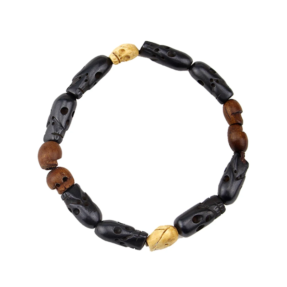 1/6pcs Movie Supernatural Dean Winchester Jensen Ackles Skull Bracelets Cosplay Accessories Replica Skull Bracelet Jewelry - view 2