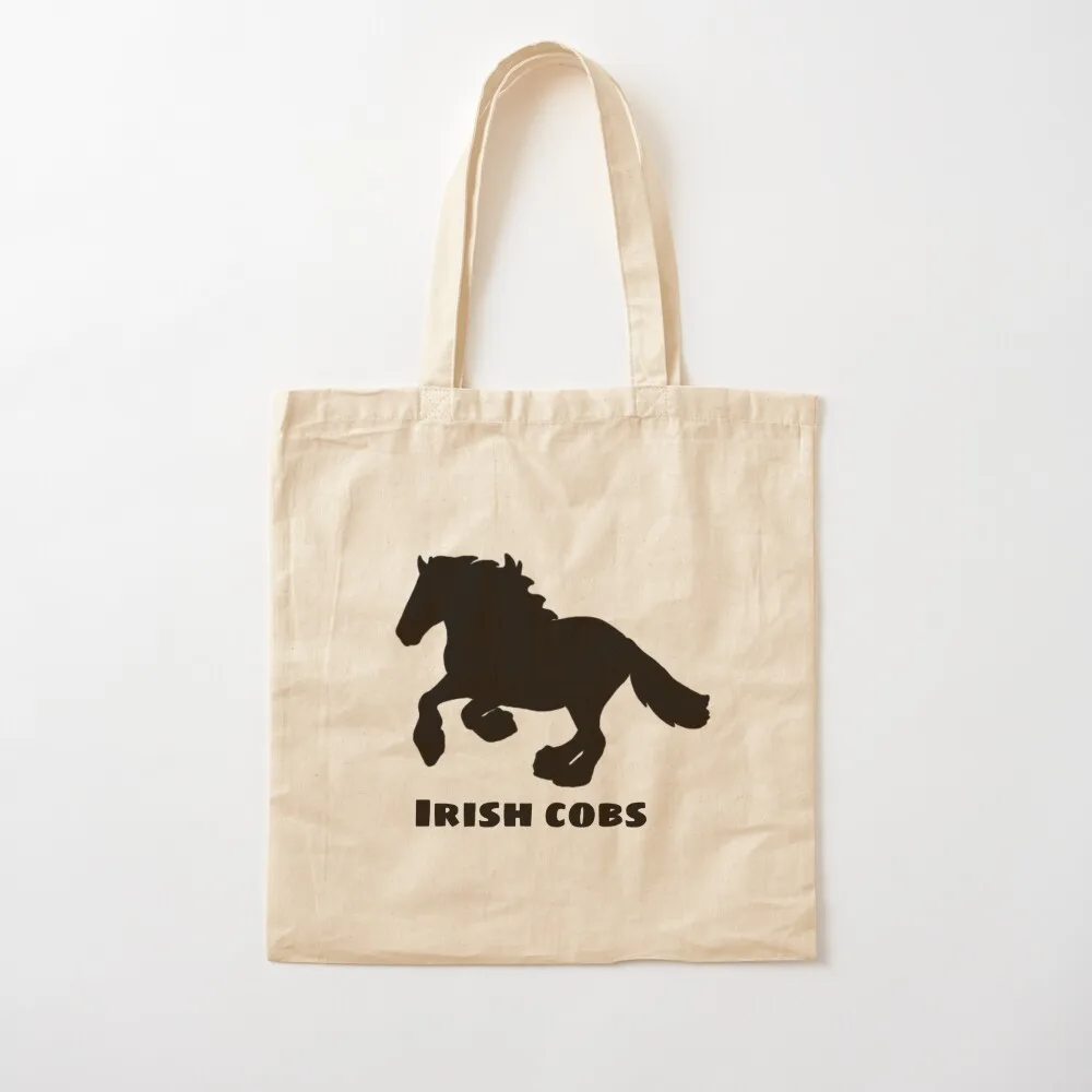 

Black Irish Cob Silhouette Tote Bag tote bag woman Women's beach bags supermarket folding bag Canvas Tote