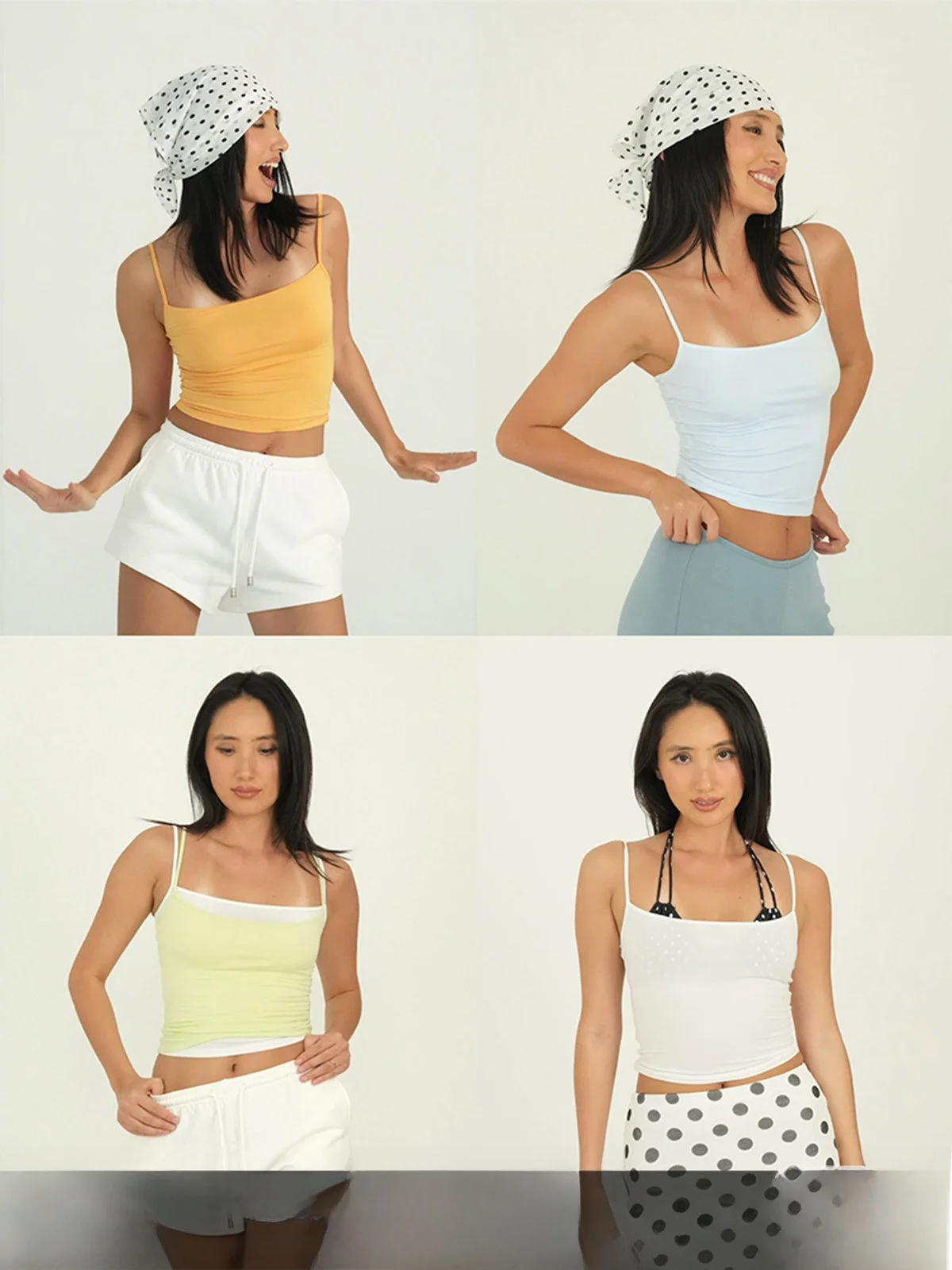 

WellD Ice Skin Modal Faionable Летний цветной жилет с плоским ртом Микропрозрачный жилет с маленьким ремешком Женская майка Street Sle