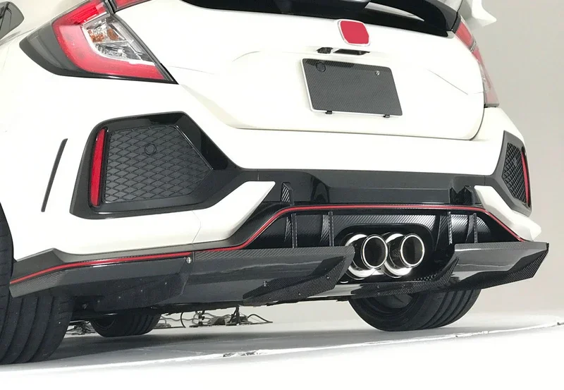 For Honda 2017 On Civic Type R FK8 VRSAR1 Carbon Fiber Diffuser Splitter Kit