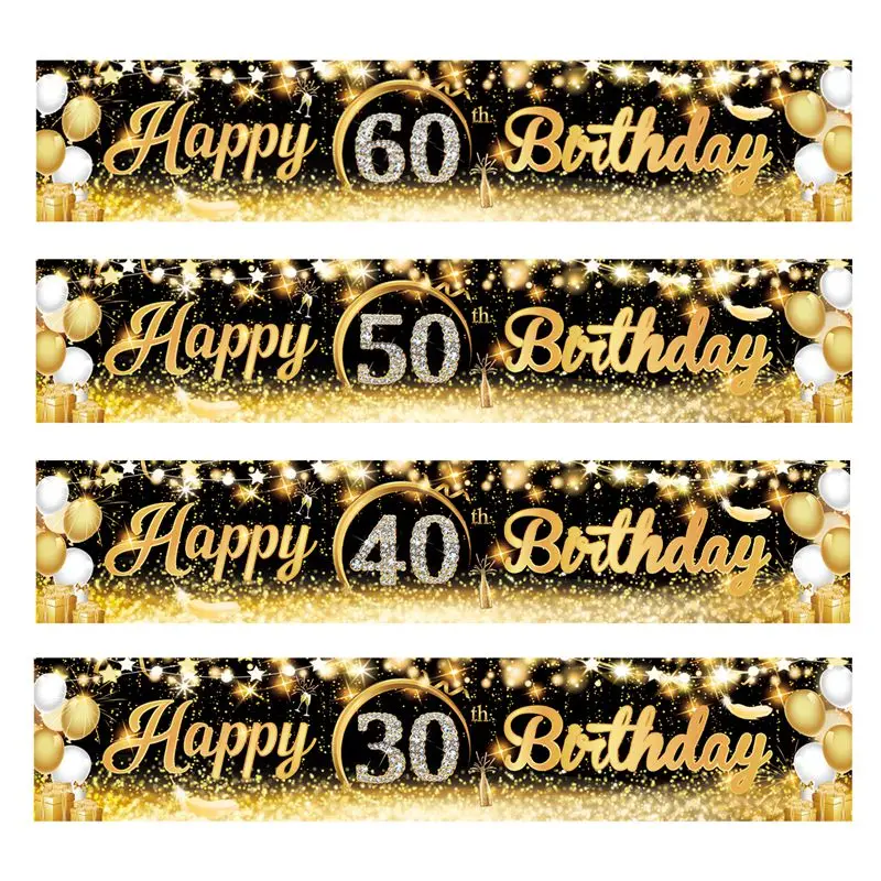 Happy Birthday Background 18 21 30 40 50 60 Birthday Party Decoration Birthday Banner Hanging Flag 30th Birthday Backdrop Decor