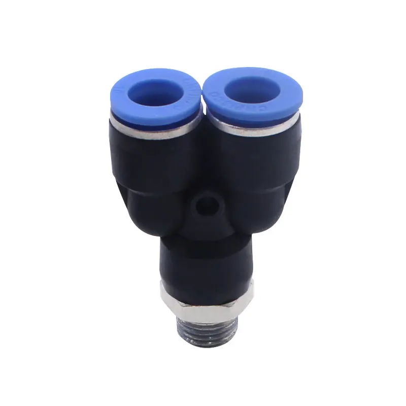 PX10-02 Y Shaped Tee Thread 2 Ways 10MM Pneumatic Components of Pneumatic Fitting Quick Connectors Air Pipe Joint