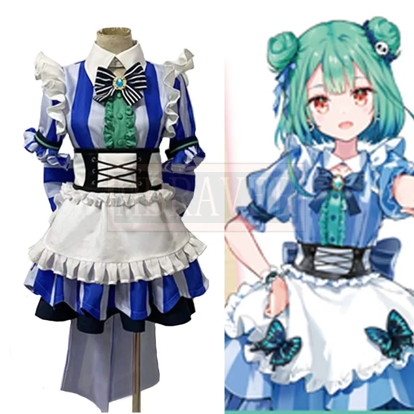 

Anime VTuber Game YouTuber Uruha Rushia Cosplay Costume Uniform Dresses Christmas Halloween Custom-made Any Size