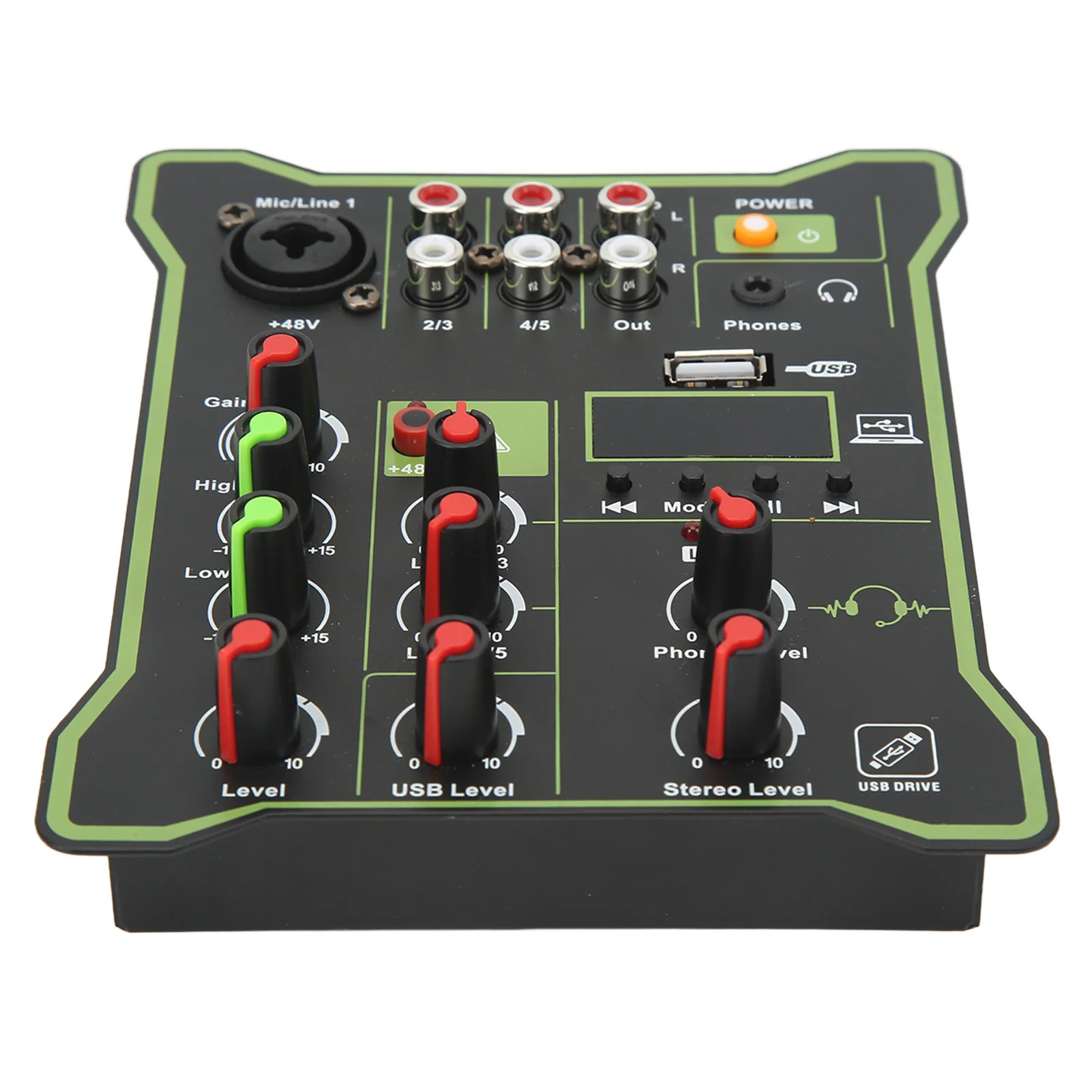 5-kanaals mengpaneel Draagbare mengpaneel Snelle respons Goede afstemming Prestaties Nauwkeurige berekening 5-kanaals mixer