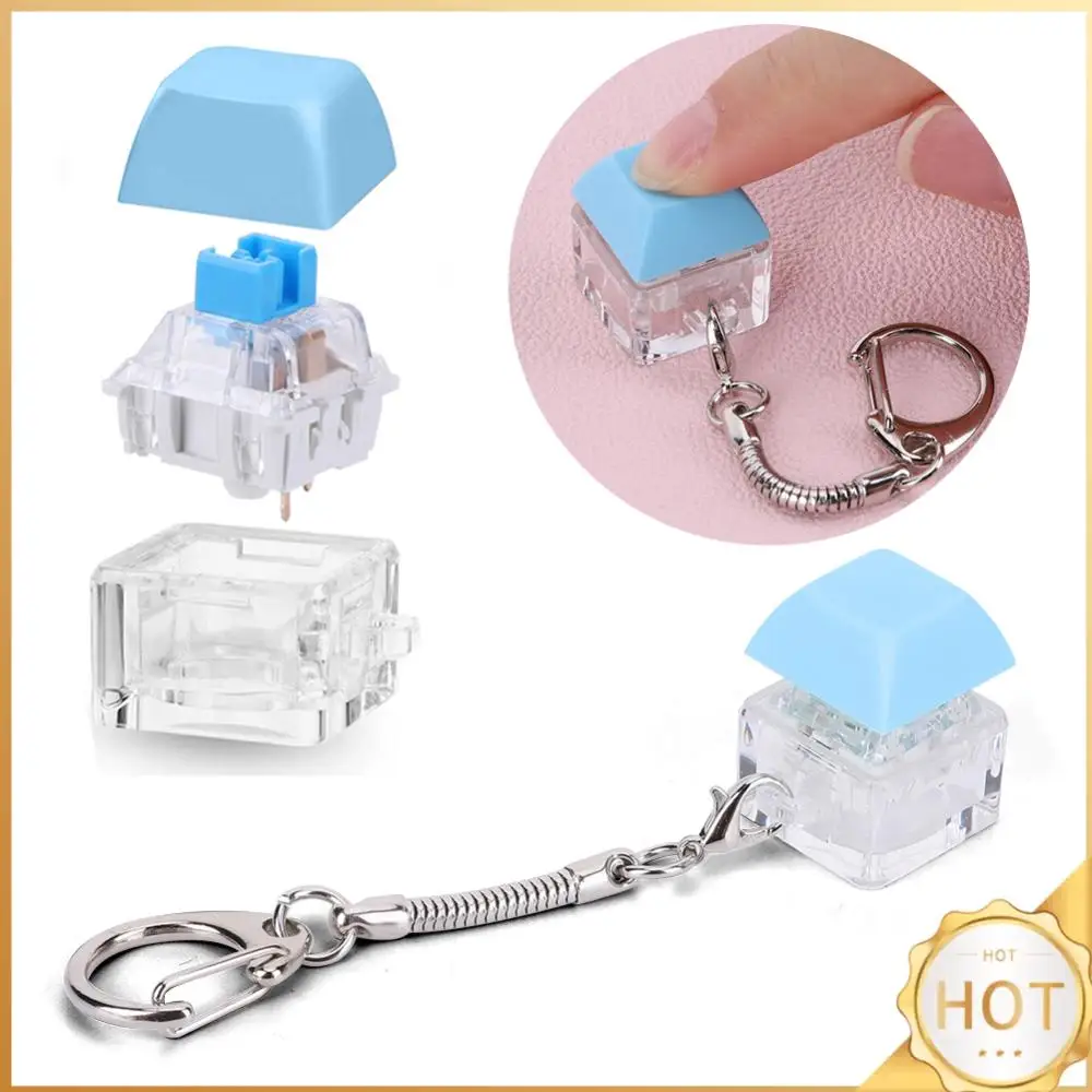 

Keyboard Fidget Keychain 1 Key Keyboard Decompression Button Stress Relief Gifts for Adult To Relief Stress Pass The Time