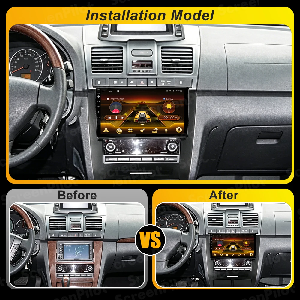 Android 16 For SSANGYONG Rexton 2002 - 2006 Car Radio Stereo Head Unit Multimedia Video Player GPS Navigation 2K QLED 9 Inch RDS