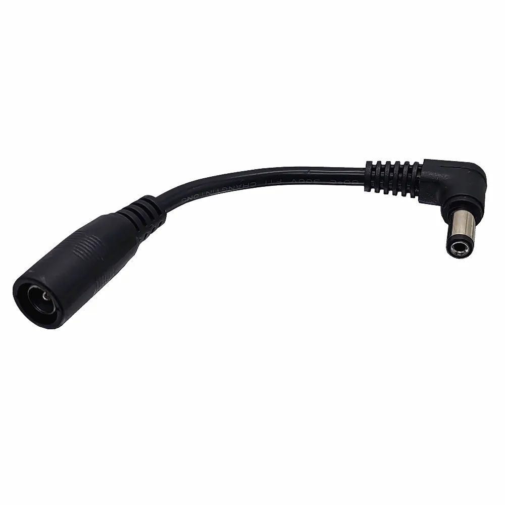 5cm DC Power Plug Cable 5.5*2.1mm Male 90 Degree Right Angle To 5.5 x 2.1mm Female Adapter Extension Cable Cord for CCTV Camera
