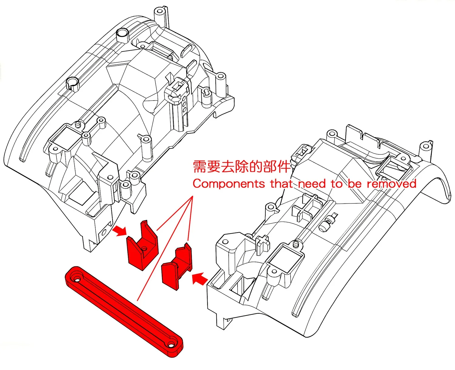PER TRX-4 Simulazione Passo 324mm 2 Porte Pickup Carrozzeria per 1/10 RC Crawler Auto Trxs TRX4 DEFENDER RD110 Parti