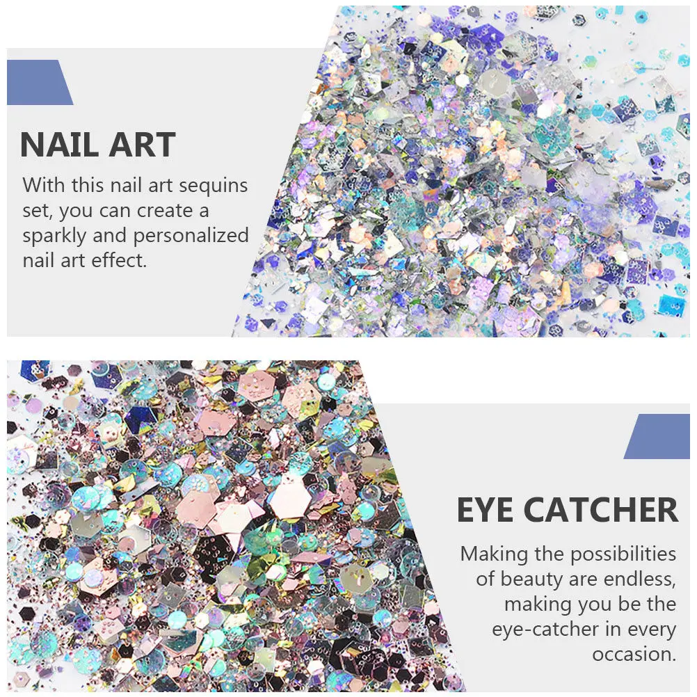 12 Boxes Nail Art Sequins Set Charming Shinning Nail Sequins DIY Manicure Glitter Kit for Ladies Beginners Professional Salons