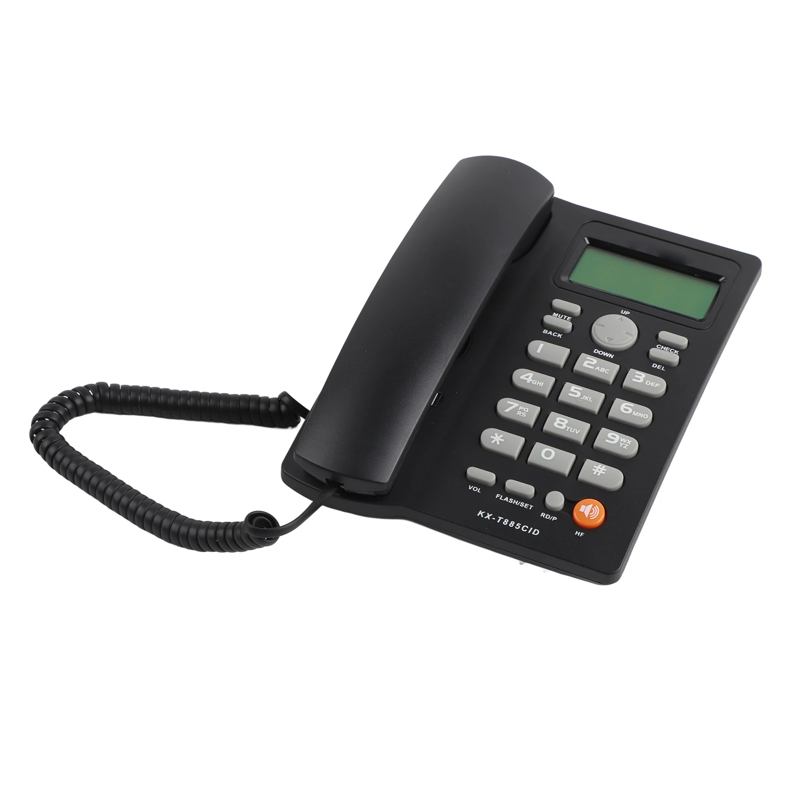 Desktop Caller ID Landline Phone Handsfree Calling Telephone with Mute Pause Hold Function Corded Fixed Phone for Home Hotel