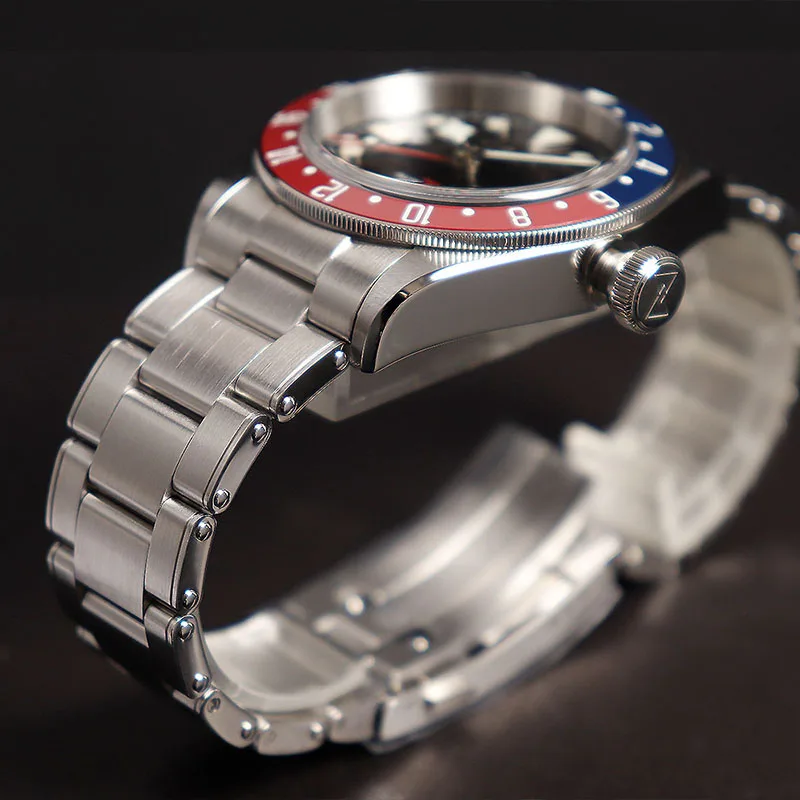 Cronos BB GMT Men Watch Vintage Automatic NH34 Coke Ceramic Bezel Wristwatches Bi-Directional 24 Clicks Sapphire L6021M