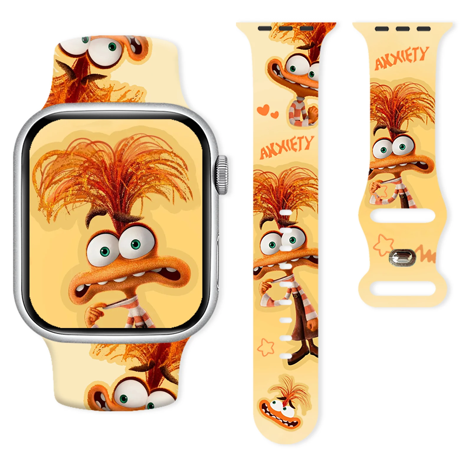 

Disney cartoon print watch strap for Apple Watch 11 10 9 8Silicone Band Replaceable Bracelet for iWatch 45mm 44mm 42mm Watchband