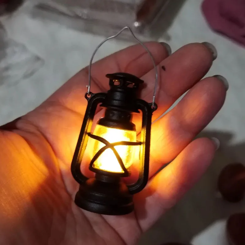 دمية صغيرة Led الرجعية متوهجة المهر فانوس محاكاة Cande ضوء الليل ضوء الدمى مصغرة ضوء الزيت مصباح لعبة ديكور المنزل #1