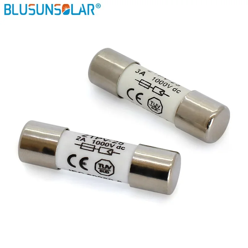 Free Shipping 1 Piece 1000V 10*38MM 2A 6A 8A 10A 12A 15A 20A-30A DC PV Solar Fuse Metal Alloys For Power System Protection