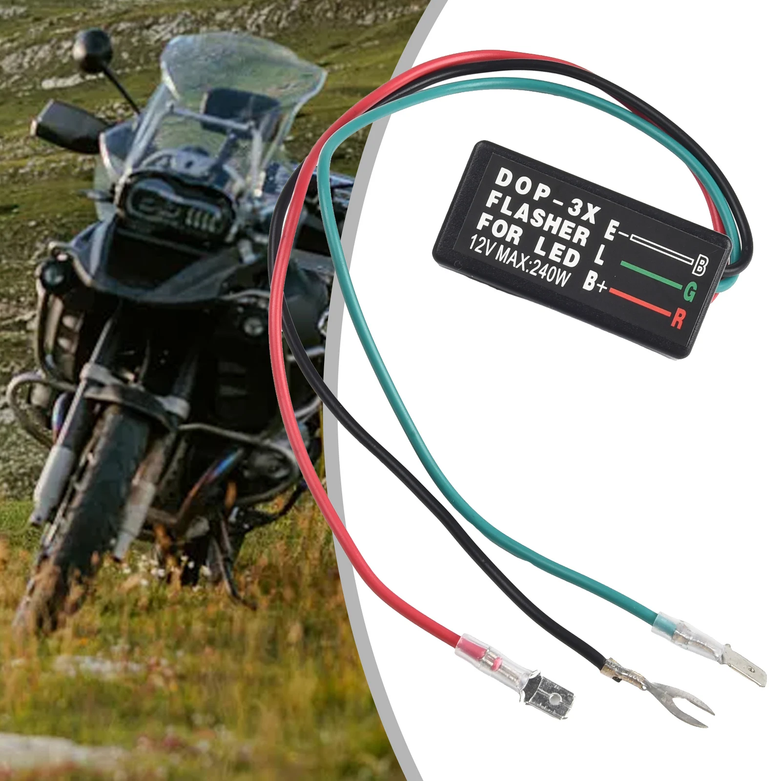 Motorcycle LED Flasher Relay 3-Pin Turn Signalflasher Relay 12V Motorbike ATV Turn Signal LED Light Flasher Blinker Relay