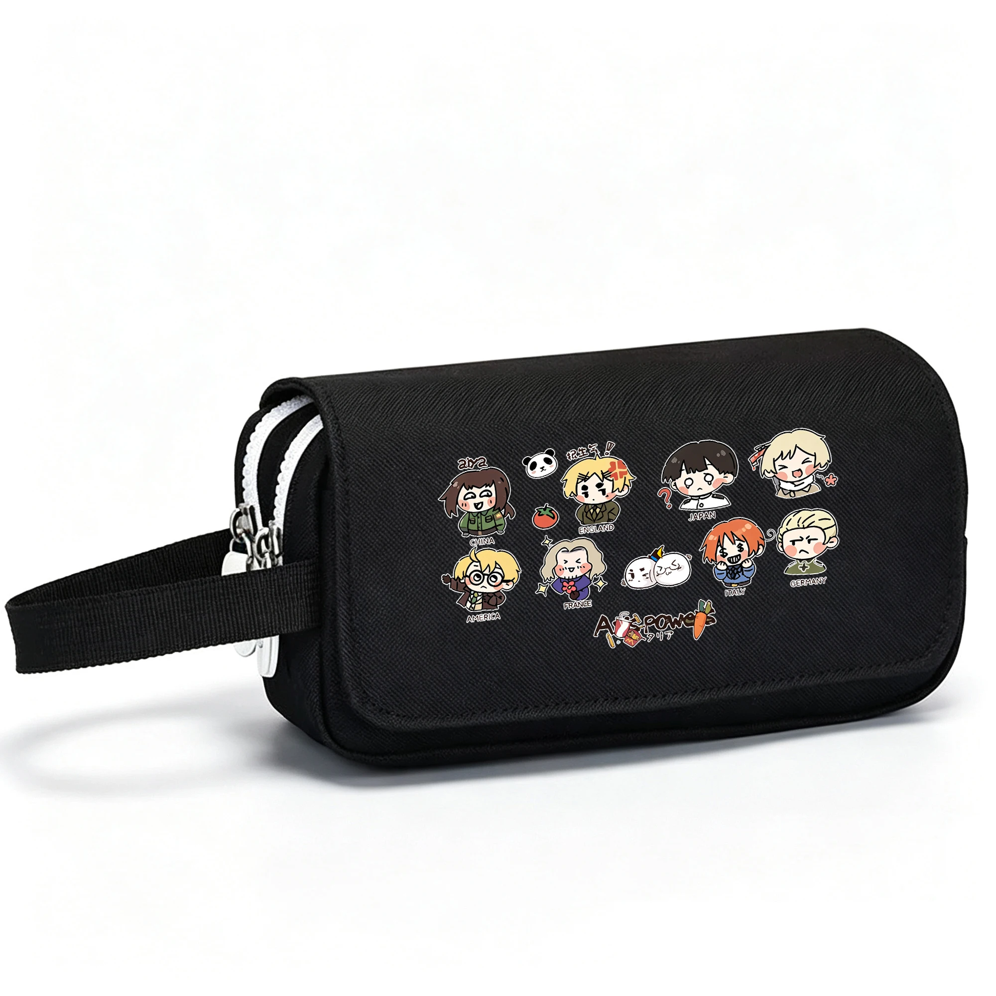 Anime Axis Powers Hetalia Students Cartoon Design Oxford Storage Pencil Bags School Stationery Case Girls Makeup Cosmetic Bag