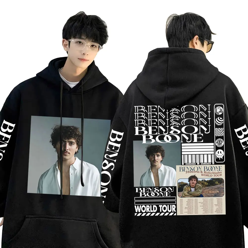 

Benson Boone Graphic Fireworks & Rollerblades 2024 World Tour Hoodie Men Women Casual Long Sleeve Sweatshirt Oversized Tracksuit