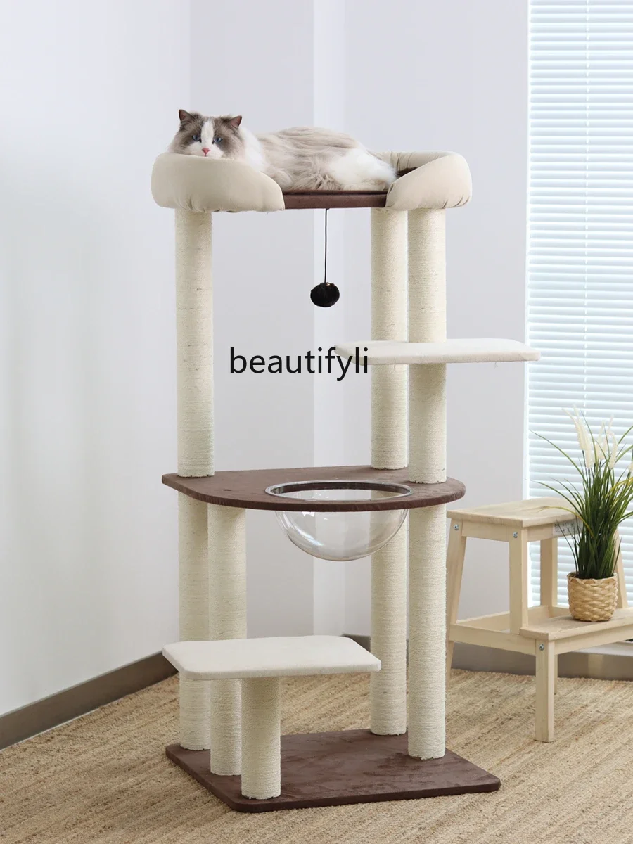 Cat Tree Cat Climbing Frame Integrated Fertilizer Muppet Maine Sisal Climbing Frame Large Multi-Layer