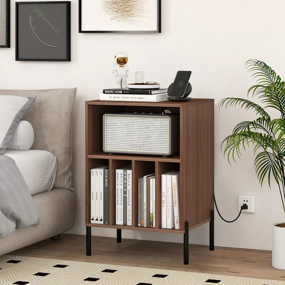 Supporto per giradischi con stazione di ricarica 5 scomparti portaoggetti Kit anti-inceppamento